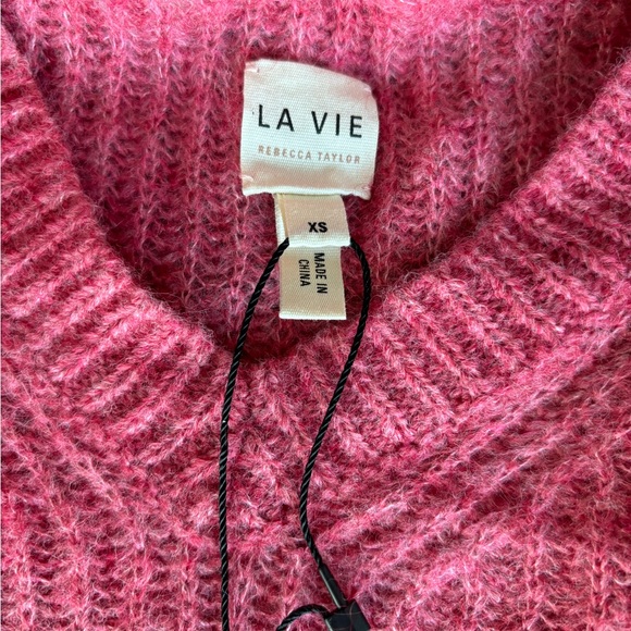 NWT Rebecca Taylor La Vie sweater, size XS, rose hip colour - Picture 4 of 6